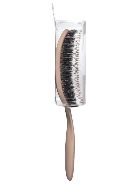 Расческа массажная для волос с натуральной щетиной, Бежевая Solomeya Hair Brush with natural boar bristle, Beige, 1 шт